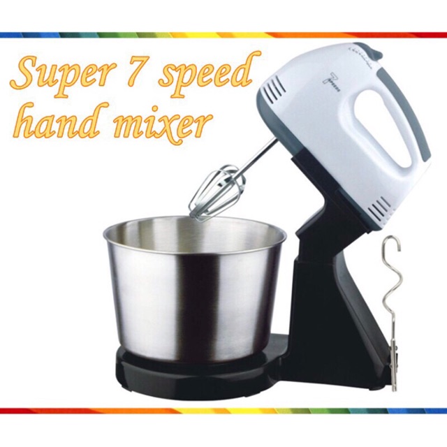 Super 7 Speed Hand Mixer Portable Baking Hand Mixer With Detachable
