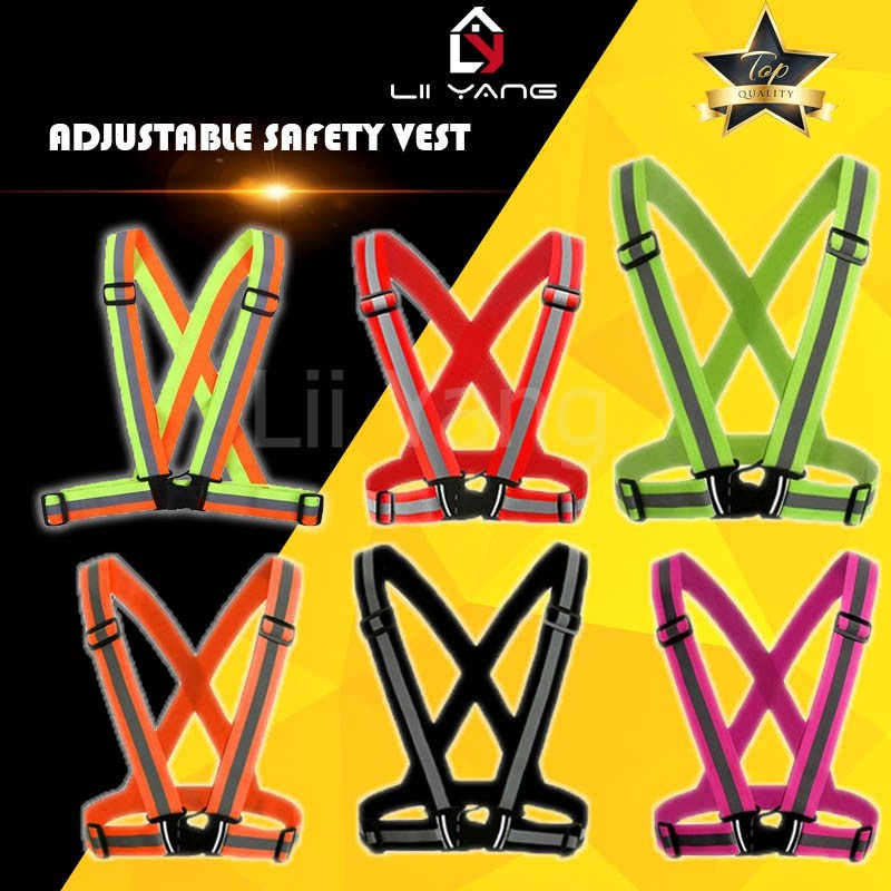 Adjustable Safety Vest Cycling Running Visibility Reflective Safety Belt Reflective Vest