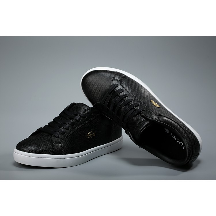 black and gold lacoste shoes