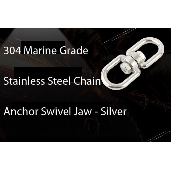 YiMusic 304 Marine Grade Stainless Steel Chain Anchor Swivel suit for Boat Anchor Chain Connector Accessories 
