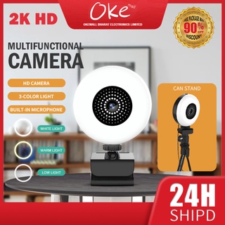HD 2K Webcam live For Computer PC Laptop Video Google Meeting Class web camera With Microphone 360 Degree Adjust Usb C6