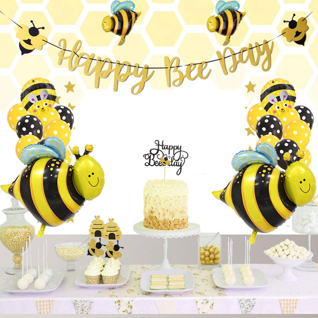 Silblassyu Bee Party Decorations Set Bee Birthday Party Bee Baby