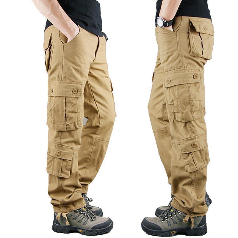 Cargo pants men hiking pants tactical pants 8 poket (seluar kerja ...