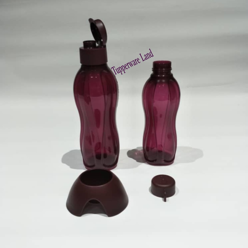 Tupperware Water Bottle The Sapphire Eco Collection 750ml + 500ml with stand - Purple