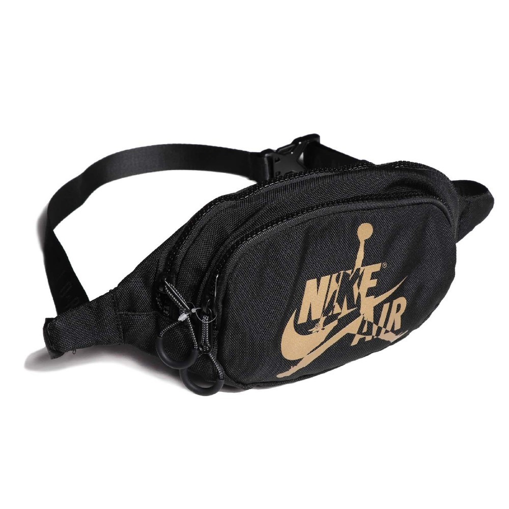 nike fanny pack black and gold