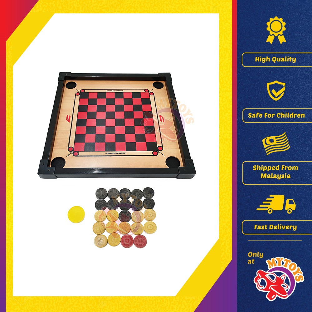 Mytoys 48cm 2 In 1 Mini Wooden Carrom Board And Draughts Dam