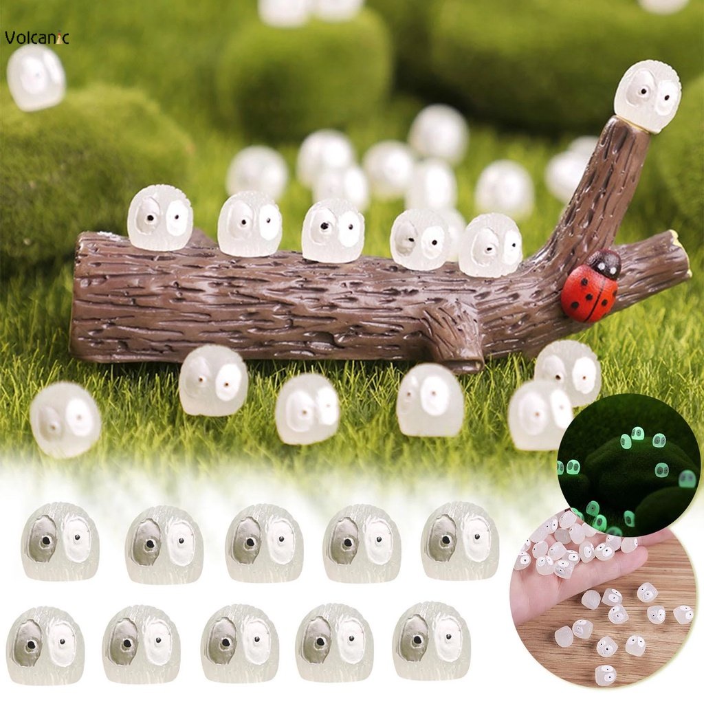 5Pcs Luminous Briquettes Elves Micro Garden Alien Decor Glow In Dark Ghost Kit for Landscape Gardening Potted Decoration