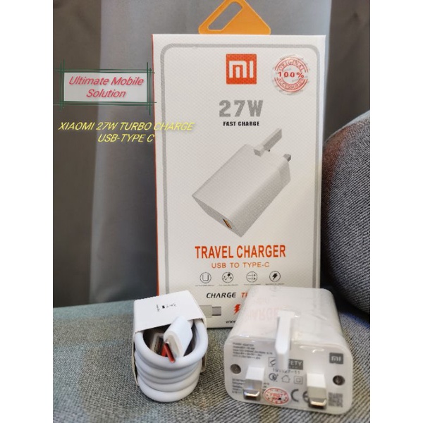 XIAOMI 27W Fast Charger QC  EU Turbo Charge adapter MicroUsb/TypeC FOR  XIAOMI 9/NOTE 8 PRO/REDMI NOTE 10 | Shopee Malaysia