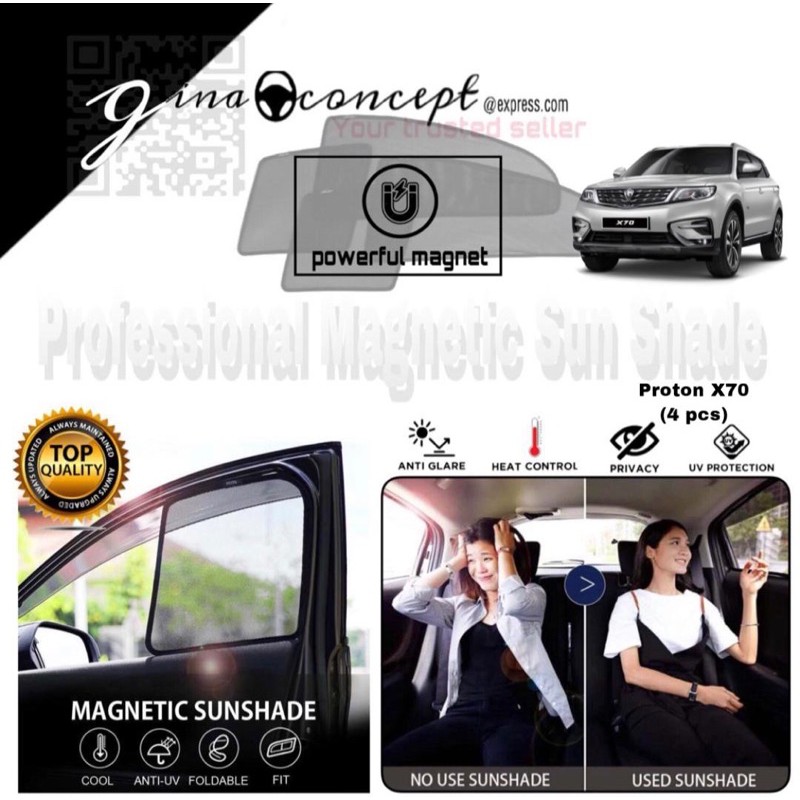 (6pcs) Proton X70 Sunshade Sun Shade Car Window Shade