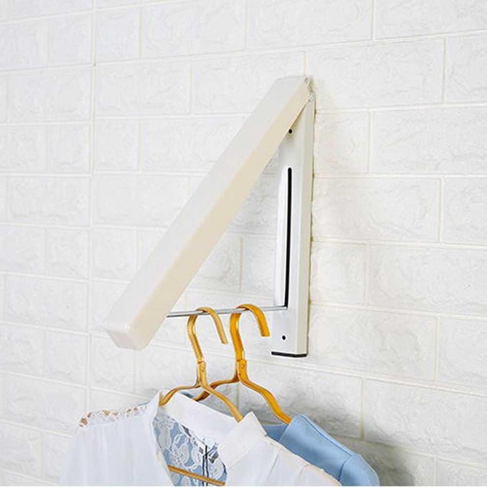 Stainless Steel Wall Hanger Retractable Indoor Clothes Hanger Magic
