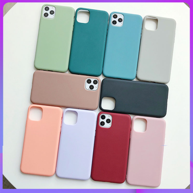 Colorful Compatible for Iphone 6 / 6 Plus / 6S / 6S Plus / 7 / 7 Plus / 8 / 8 Plus / X / Xs / Xr / Xs Max Soft TPU Case Candy Anti-Scratch Silicone Phone Case