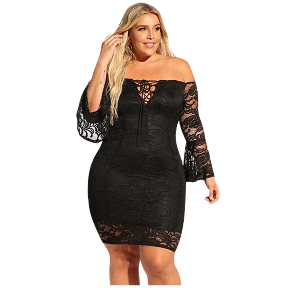bodycon black dress plus size