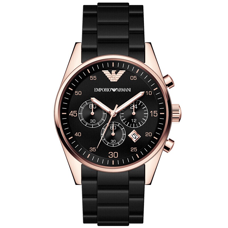 armani rose gold mens watch