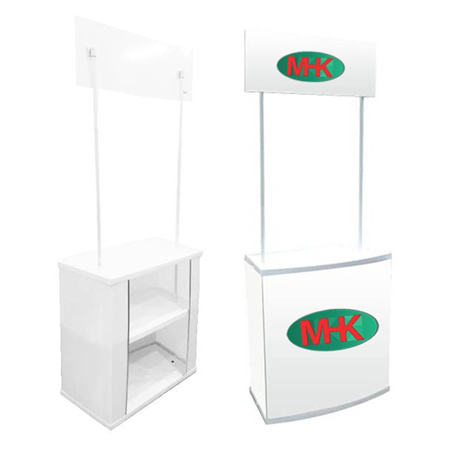 GRADE A (Harder) or Standard PVC Promotion Table / Sampling Booth / Portable Counter with Printing (PACK IN CARTON BOX)