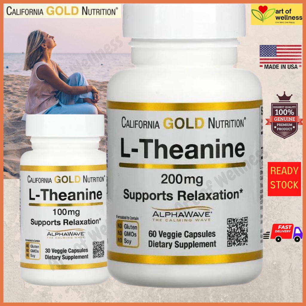 California Gold Nutrition, L-Theanine, AlphaWave, Supports Relaxation ...