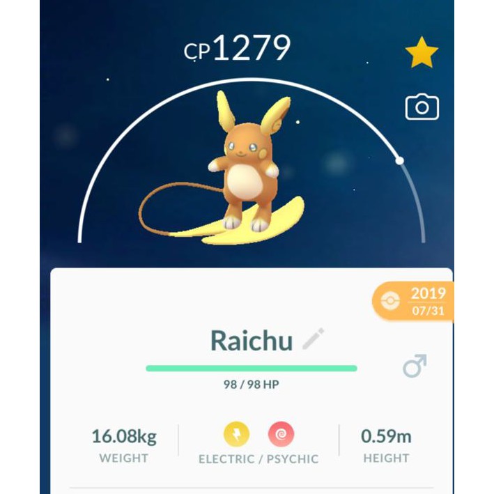 raichu in pokemon go