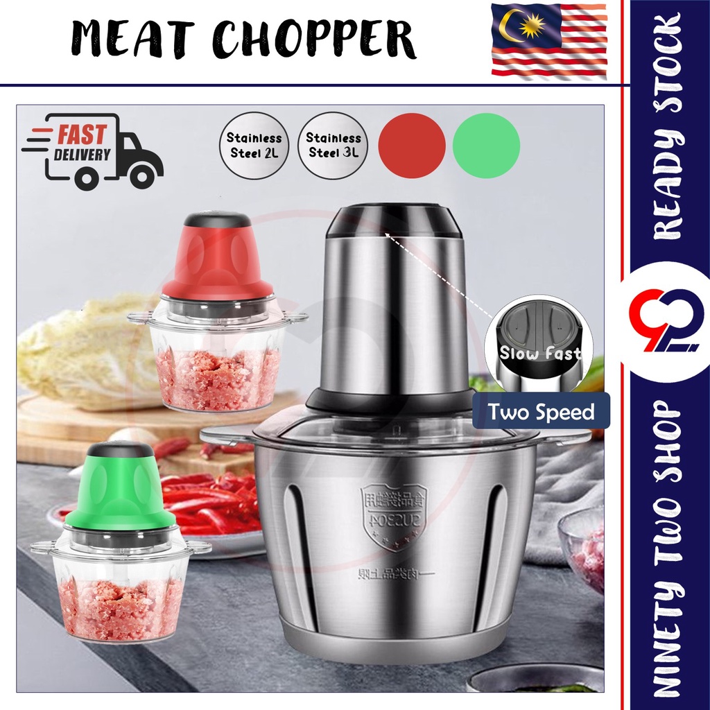 LARGE 3L 2L Stainless Steel Electric Food Chopper Baby Puree Processor Grinder Meat Grinder Mincer Hand Blender Mixer