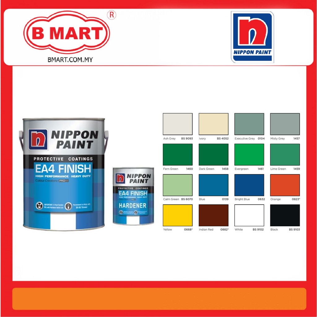 NIPPON PAINT 1L EA4 EPOXY FLOOR PAINT FINISH HB WITH HARDENER Shopee