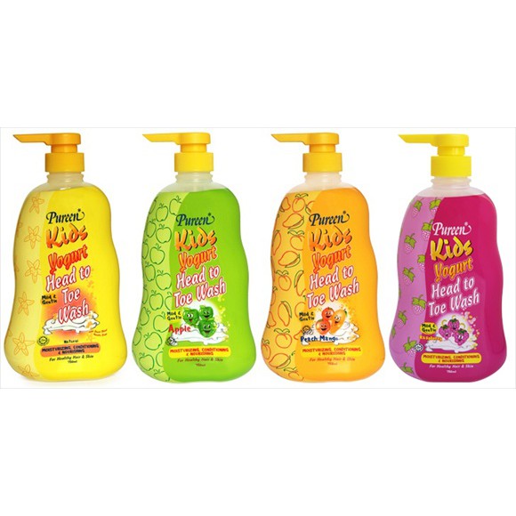 pureen yogurt head toe wash