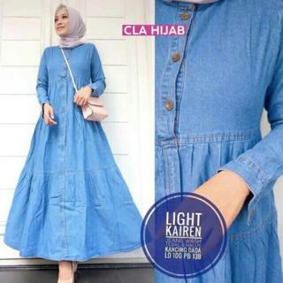dress denim muslimah