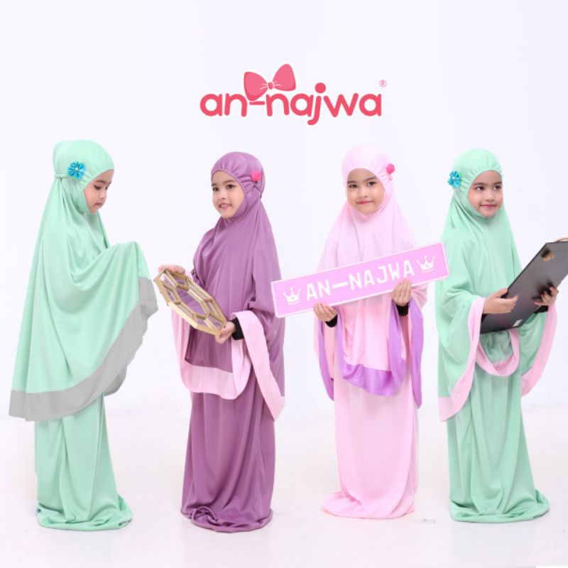 ANNAJWA Telekung Kanak-kanak Aranda Harga Belum Termasuk Sulam Nama CHAT UNTUK ADD SULAM | Soft Jersey buatan Malaysia