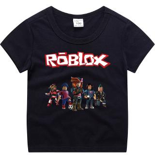 5colors Ready Stock Roblox T Shirt Kids Boys Girls Game T Shirt Children Summer Catoon Clothing Tees Shopee Malaysia - light blue striped shirt roblox