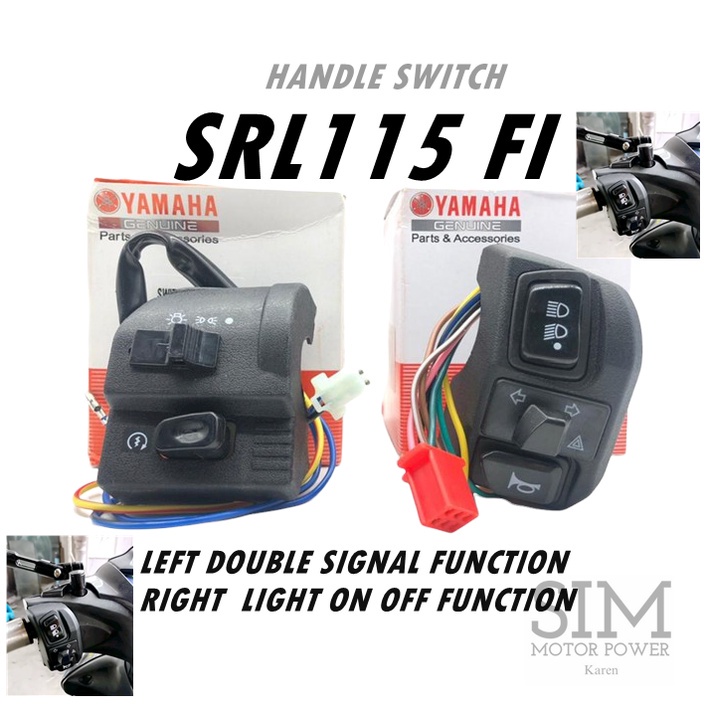SRL115-FI HANDLE SWITCH DOUBLE SIGNAL+ON-OFF LAMPU SRL-115 LAGENDA115 ...