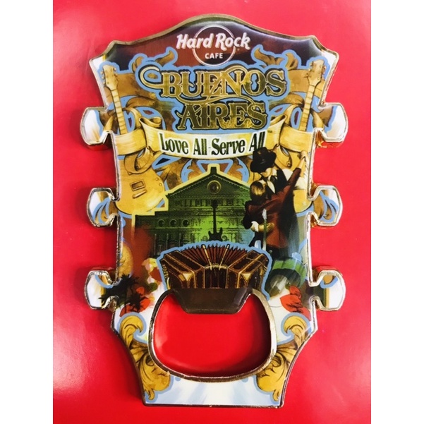 [Original] HRC Hard Rock Cafe BUENOS AIRES Argentina | Guitar Head Bottle Opener Magnet | Fridge Magnets