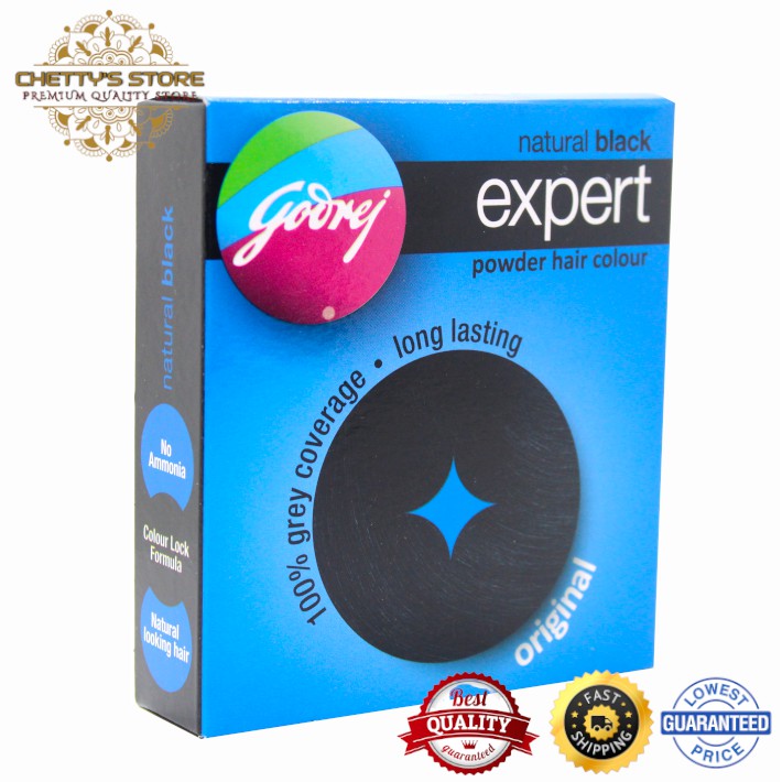 Godrej Natural Black Expert Original Hair Colour Powder | Shopee Malaysia