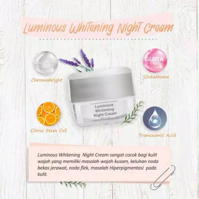 ms glow night cream luminous