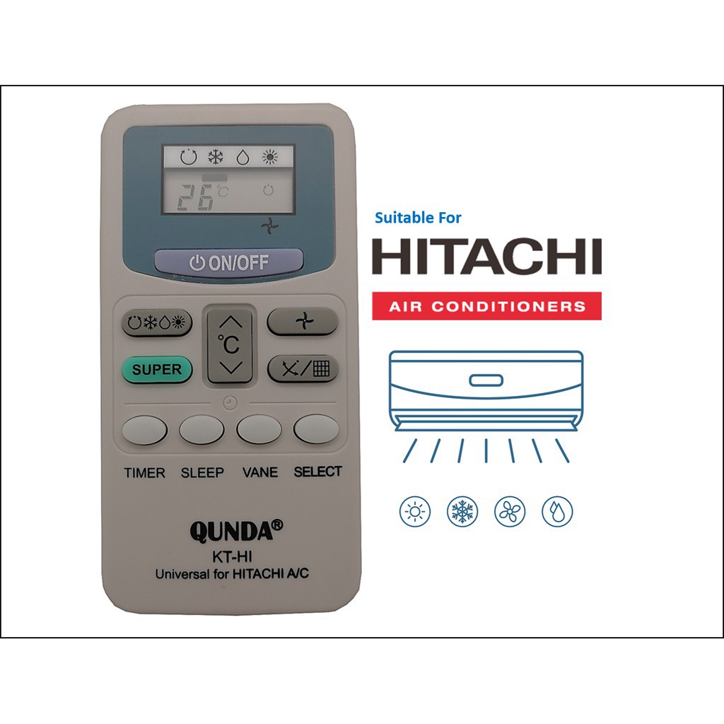 Hitachi Aircond Air Conditioner Remote Control Shopee Malaysia