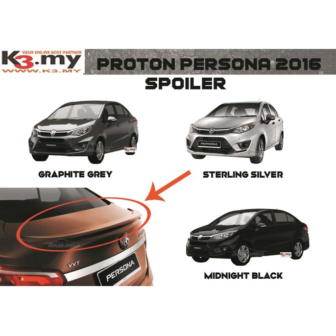 Proton Persona Abs Spoiler With Paint Shopee Malaysia