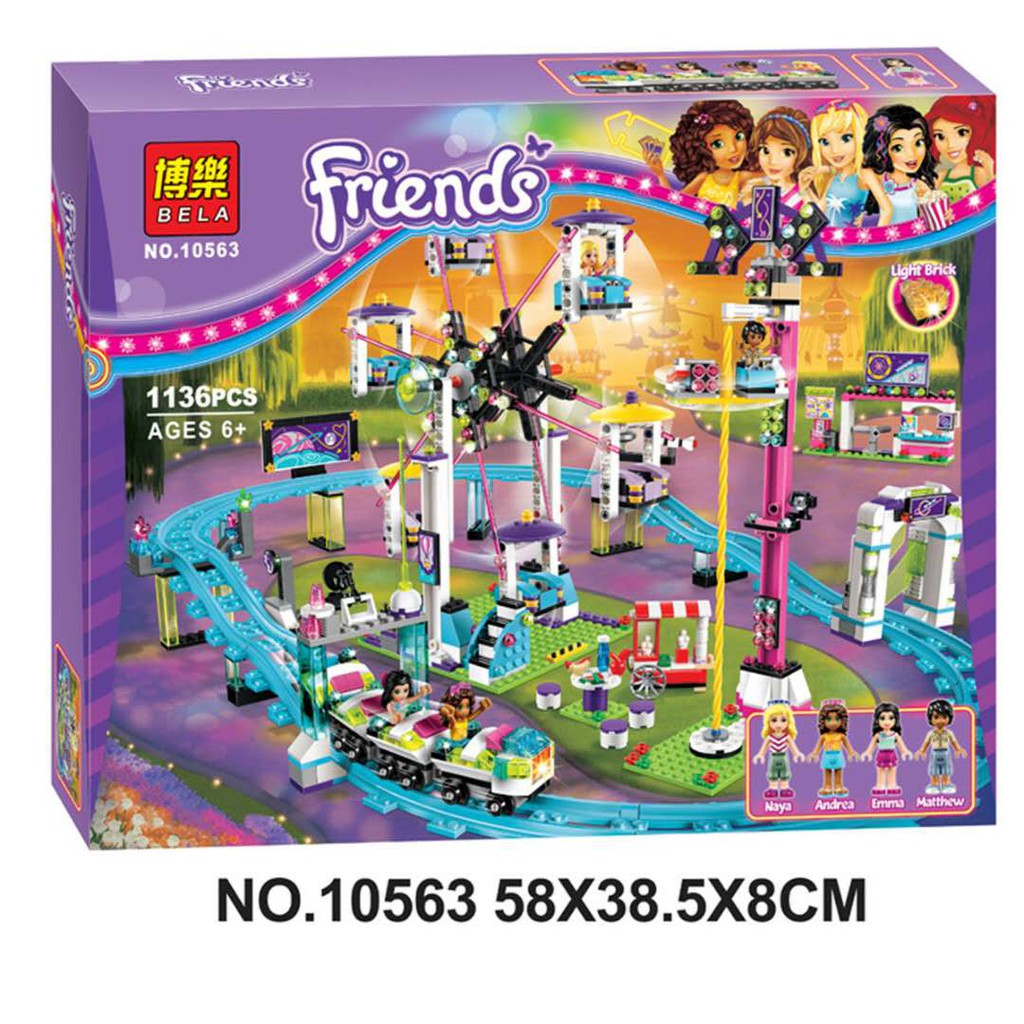 lego friends amusement park roller coaster 41130 toy for girls and boys