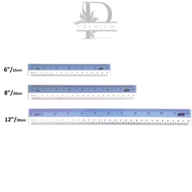 Astar Straight Ruler 15cm 20cm 30cm Pembaris Plastik Pembaris Pendek Pembaris Panjang Shopee Malaysia