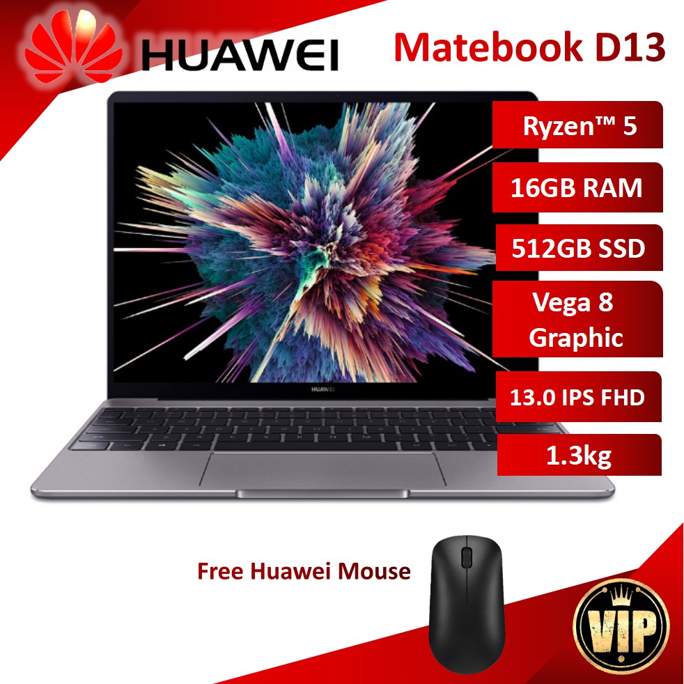 Huawei Matebook D13 AMD Ryzen™ 5 Laptop | Shopee Malaysia