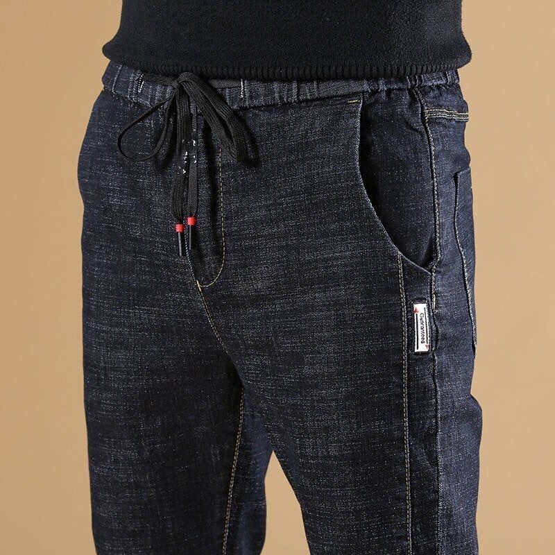 mens elastic waist jeans