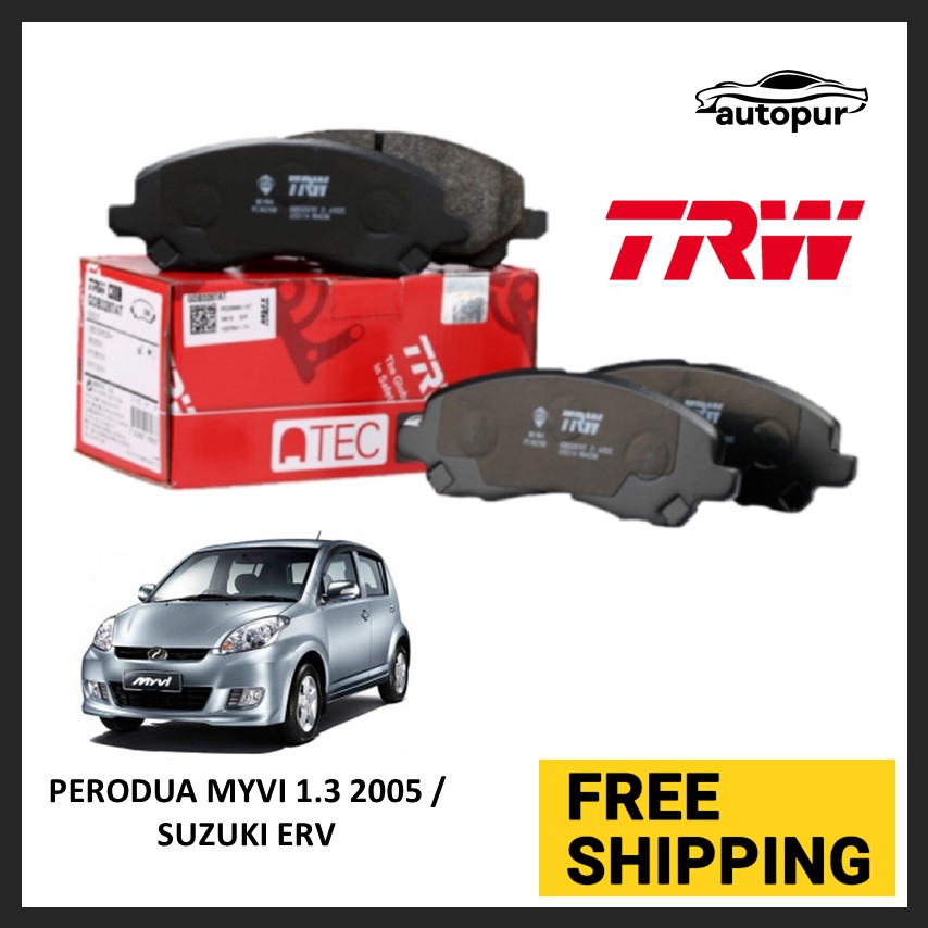 TRW Front Disc Brake Pad for Perodua Myvi (2005-2010 