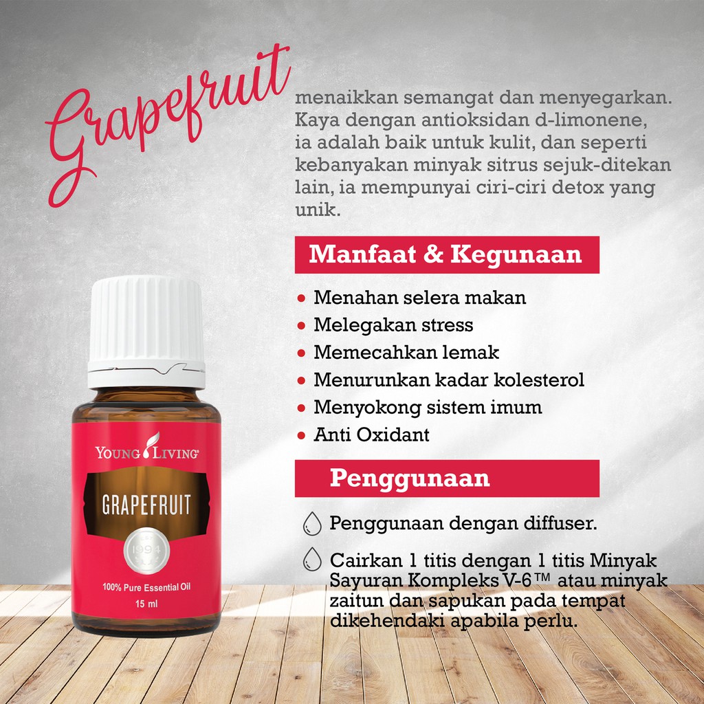 Original Young Living Grapefruit Essential Oil 15ml Shopee Malaysia