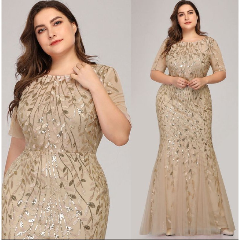 plus size maxi sequin dress