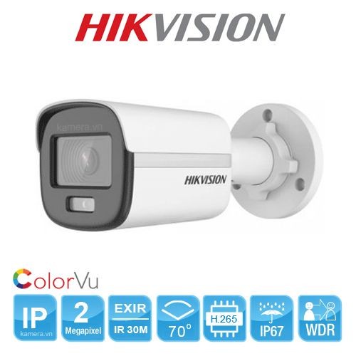 Hikvision DS-2CD1027G0-L 2MP ColorVu POE Bullet Network Camera ...