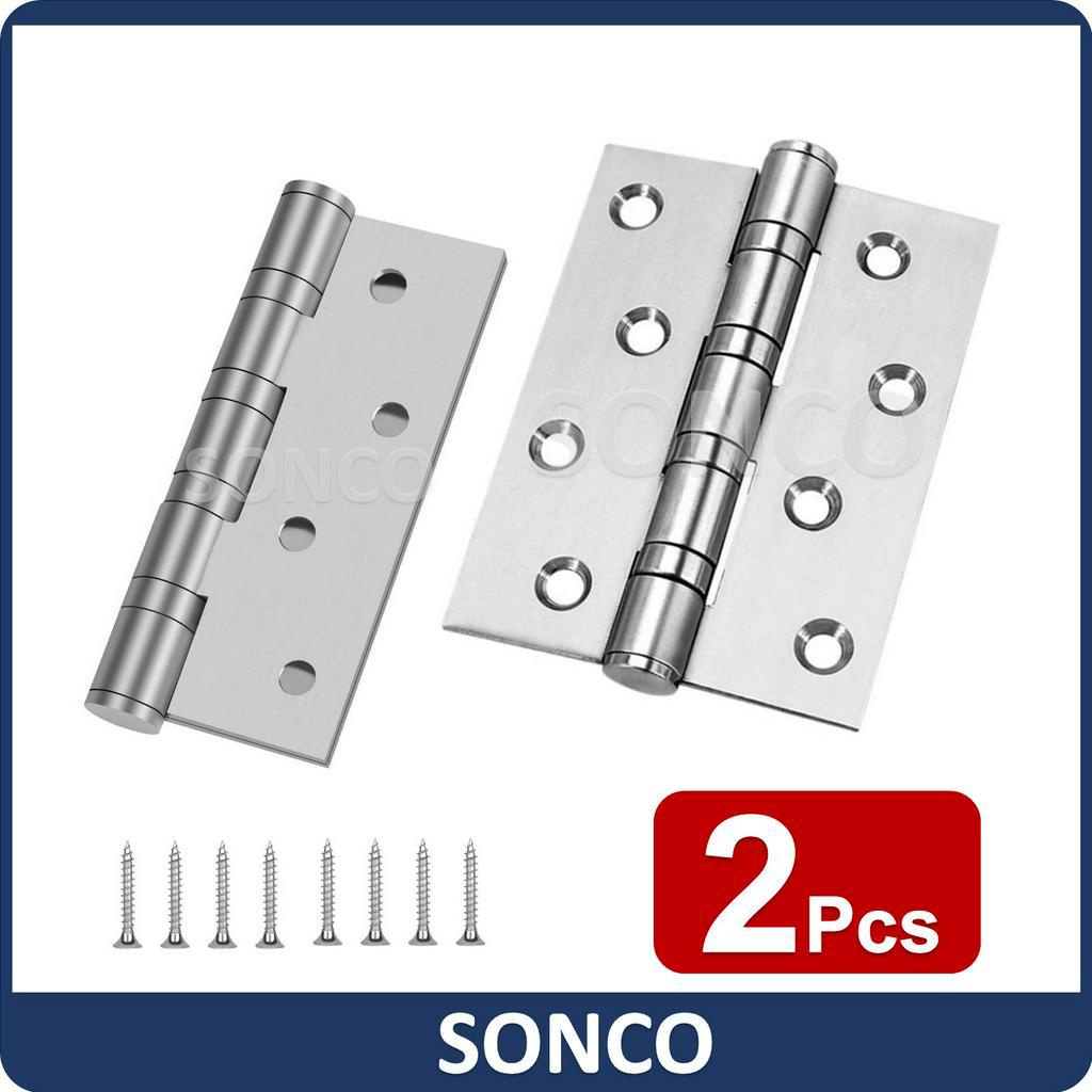 2PCS STAINLESS STEEL BEARING HINGES 4" DOOR HINGE Fitting with Ball