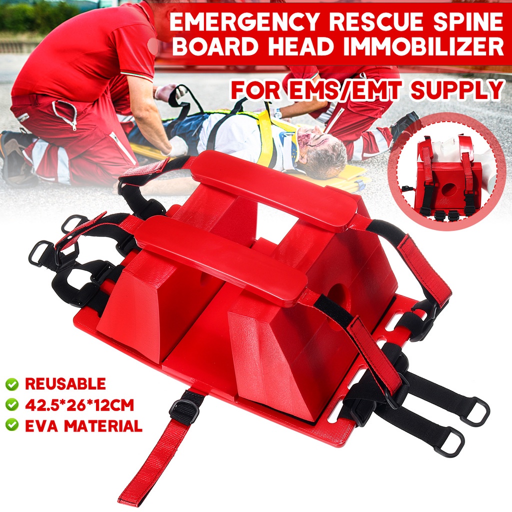Emergency Rescue Spine Board Reusable Head Immobilizer for EMS/EMT