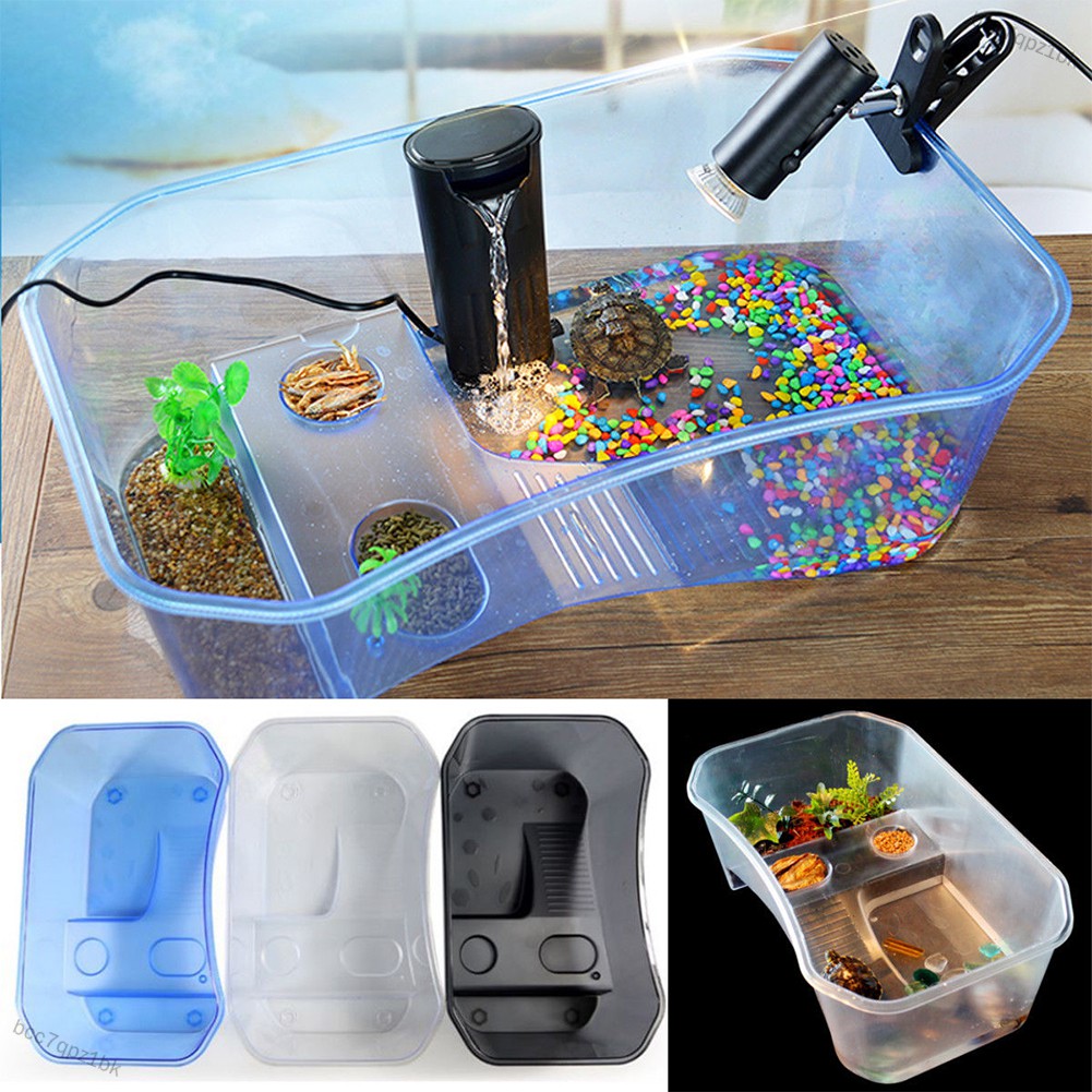 Bekas Kura Kura Reptile Turtle Tortoise Vivarium Box Aquarium Tank With Basking Ramp Shopee Malaysia