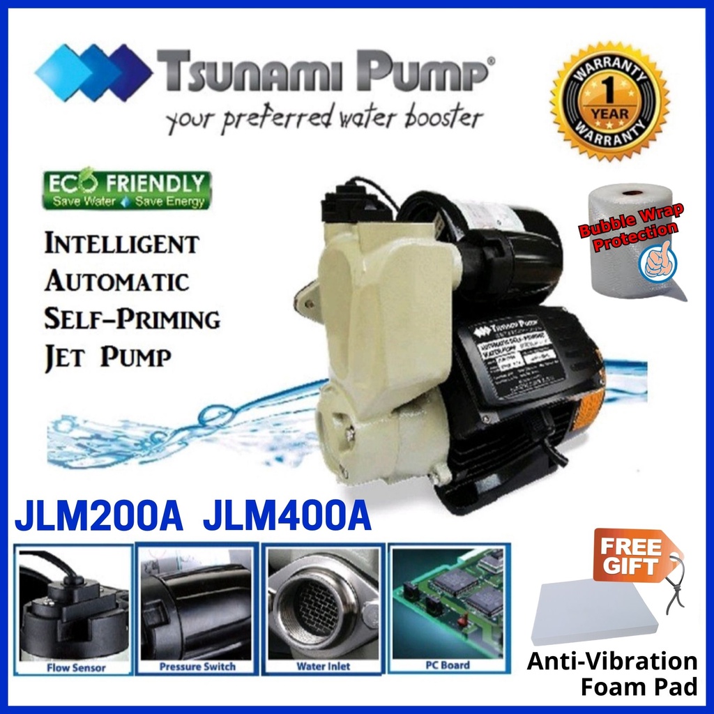 Tsunami Intelligent Automatic SelfPriming Jet Pump JLM200A / JLM400A