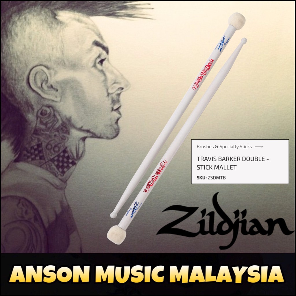 Zildjian Zsdmtb Travis Barker Double Stick Mallet Shopee Malaysia