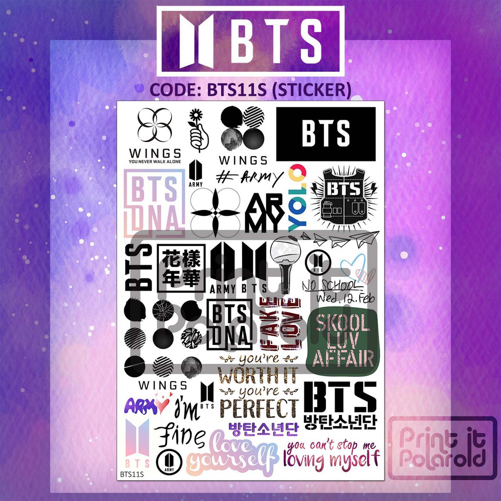 Bts A5 Sticker Biger Than A6 Logo Title Shopee Malaysia