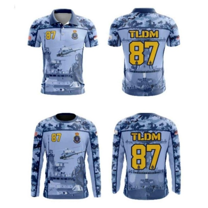 Navy T Shirt Full Sublimation Warna Baju Tentera Laut Diraja Malaysia Shopee Malaysia