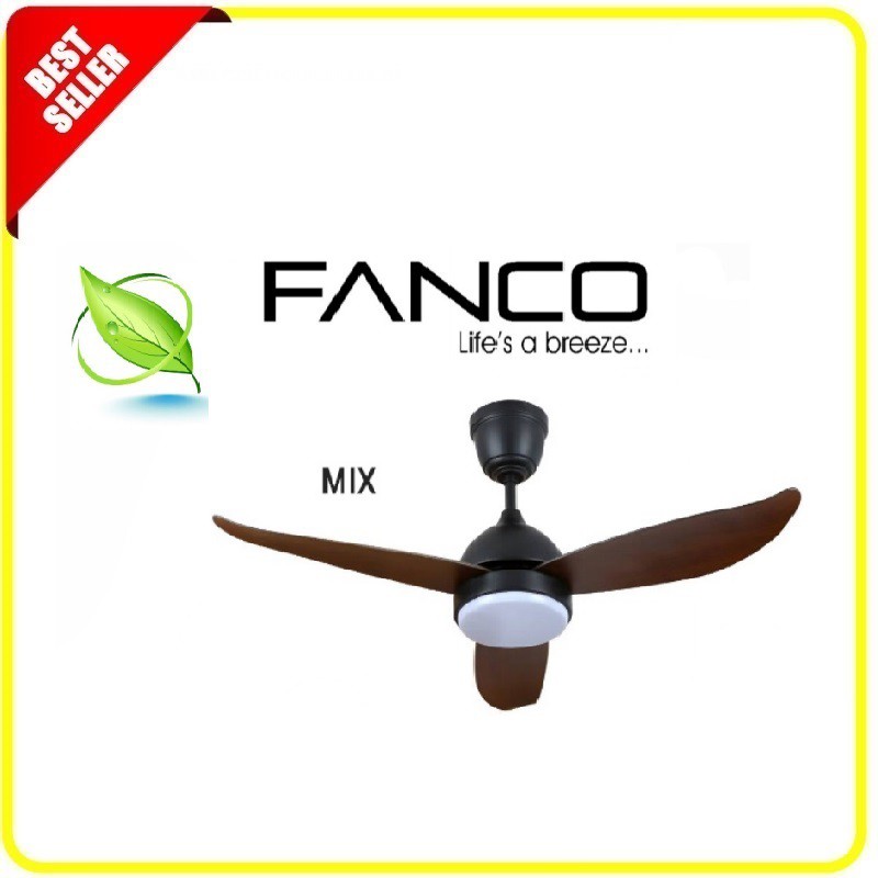 Ready Stock Fanco Ceiling Fan Arte 1323 Mix 36 With Led Light