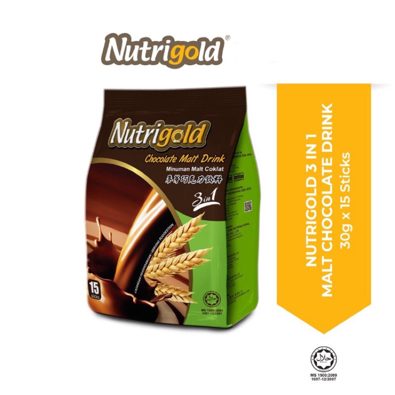 NUTRIGOLD Instant 3 in 1 Chocolate Malt Drink Shopee Malaysia