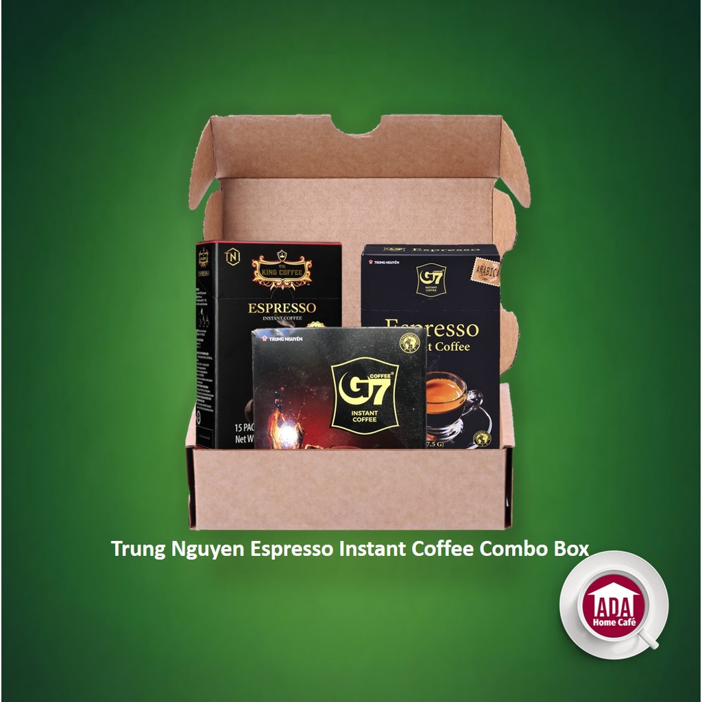 Trung Nguyen Espresso Instant Coffee Combo Box (TNI King Espresso, G7 ...